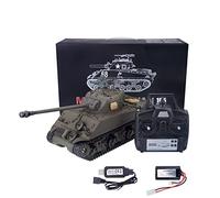 HOPBLOCK Char de combat Sherman 1/16 2.4G US M4A3 - Modélisme - Char militaire avec effets de fumée - Jouet pour adultes