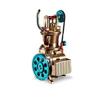 HOPBLOCK Kit de moteur en métal, mini moteur monocylindre en métal, pour les amateurs de technologie, expérience de bricolage pour adultes