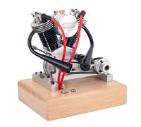 HOPBLOCK Modélisme de moteur à combustion interne, moteur à essence V Twin à quatre temps, moteur à essence, kit de construction en métal, jouet éducatif, cadeau d'anniversaire