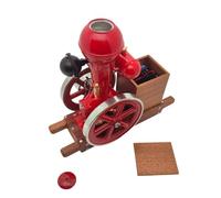 HOPBLOCK Modélisme de moteur à combustion interne, moteur à quatre temps, refroidi à l'eau, modèle à essence Hit and Miss avec système d'allumage et support en bois, moteur en métal, jouet éducatif