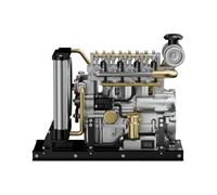 HOPBLOCK Moteur à combustion interne, modélisme, 1/10 DIY Mini métal OHV rangées 4 cylindres, moteur en métal, jouet éducatif, cadeau d'anniversaire - 300