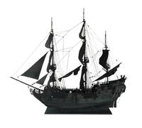 HOPBLOCK Puzzle 3D en bois - Échelle 1/50 - Black Pearl - Bateau pirate - Modélisme 3D - Kit de construction en bois - Cadeau d'anniversaire pour adultes (version kit)