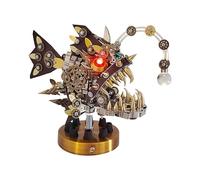 HOPBLOCK Puzzle 3D en métal pour adultes, 700 pièces, à faire soi-même, steampunk, poisson-lanterne, en métal, kit de modélisation, jouet de bureau, cadeaux