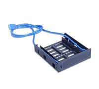 Hopbucan 2 Panneaux USB 3.0 avec Appareil 3,5/Disque Dur ou Disque SSD 2,5/HDD 5,25 vers Support de Baie de Lecteur Optique