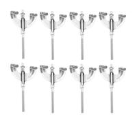 Hopbucan 8 Pièces Grosse Tambour Griffe Crochet avec Vis et Tiges de Tension pour Basse Tambour Pièces de Réparation Accessoires