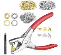 Hopbucan Kit de pinces à œillets 1/4 6 mm avec œillets métalliques avec rondelles et œillets