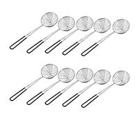 Hopbucan Lot de 10 pelles à Tamis, en Acier Inoxydable, à Mailles grillées, écumoire avec