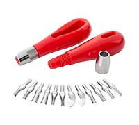 Hopbucan Lot de 2 emporte-pièces pour linoléum artisanaux avec 6 lames assorties pour coupe et usinage de linoléum, sculptures, fait-de-thé
