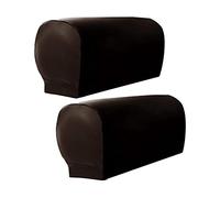 Hopbucan Lot de 2 Housses d'accoudoir en Cuir synthétique Ultra épais et Doux pour chaises Longues, canapés, chaises B