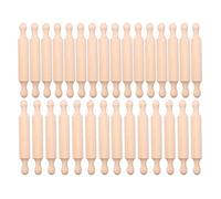 Hopbucan Rouleau à pâtisserie en bois de 6 pouces long, Lot de 20 mini rouleaux à pâtisserie en bois pour enfants et cuisine, Convient aux enfants, et réutilisable