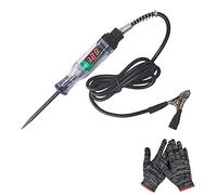 Hopbucan Stylo de test de circuit de camion de voiture 6V/12V/24V DC stylo de test numérique stylo de test automobile stylo léger avec des gants