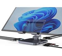HOPDAY DC008 Hub USB C pour ipad Pro avec Support, 8 en 1 Station d'accueil Ordinateur Portable Type 4k 30hz HDMI, 2 3.0, Audio 3,5 mm, SD/TF Pro, Macbook et Autres Appareils