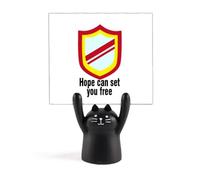 Hope Can Set You Free Art Déco Support Mémo Chat Noir Décoration
