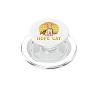 Hope Cat Cornish Rex Ruban de Soutien Contre Le Cancer Jaune PopSockets PopGrip pour MagSafe