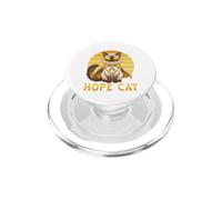 Hope Cat Ruban Jaune balinais Sensibilisation au Cancer PopSockets PopGrip pour MagSafe