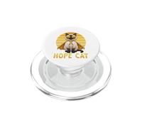 Hope Cat Ruban Jaune de l'Himalaya pour Sensibilisation au Cancer PopSockets PopGrip pour MagSafe