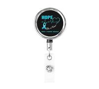 Hope for A Cure Fragile X Syndrome Awareness Porte-badge en métal robuste, porte-badge rétractable avec clip de ceinture pour porte-cartes nominatives Employé Enseignant