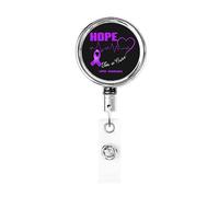 Hope for A Cure Lupus Awareness Porte-badge en métal robuste, porte-badge rétractable avec clip de ceinture pour porte-cartes nominatives Employé Enseignant