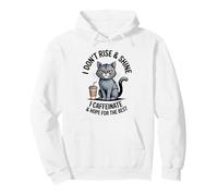 Hope for The Best Coffee Cat Matin Caféine Lover Grumpy Sweat à Capuche