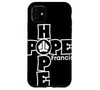 Hope Francis Croix Mitre Typographie pour Foi Catholique Coque pour iPhone 11