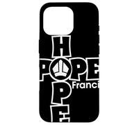 Hope Francis Croix Mitre Typographie pour Foi Catholique Coque pour iPhone 16 Pro