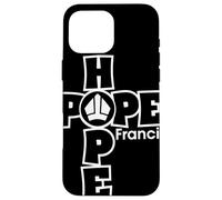 Hope Francis Croix Mitre Typographie pour Foi Catholique Coque pour iPhone 16 Pro Max