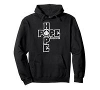Hope Francis Croix Mitre Typographie pour Foi Catholique Sweat à Capuche