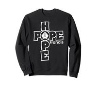 Hope Francis Croix Mitre Typographie pour Foi Catholique Sweatshirt