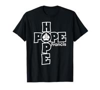 Hope Francis Croix Mitre Typographie pour Foi Catholique T-Shirt