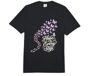 Hope in Every Step Conscience Fausse Couche Perte de Grossesse Comfort Colors Adult Heavyweight T-Shirt
