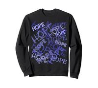 Hope in Random Polices in Shades of Blue - Sweatshirt