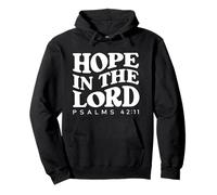 Hope In The Lord Bible Verse Écriture chrétienne Sweat à Capuche