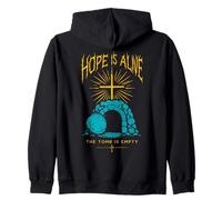 Hope is Alive Vide Tomb Christian Easter He is Risen Gothic Sweat à Capuche