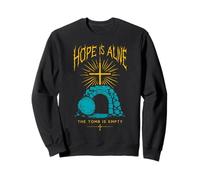 Hope is Alive Vide Tomb Christian Easter He is Risen Gothic Sweatshirt