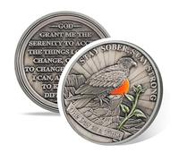 Hope of Eagle Pièce de sobriété Affirmations Sober Chip et Médaille AA Cadeau pour alcoolique Anonymous et Médaille de récupération de la dépendance pour hommes et femmes