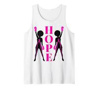 Hope Pray Ruban Rose pour Femme Motif Cancer du Sein Noir Débardeur
