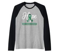 Hope Ruban Vert pour Le Mois de Sensibilisation aux Maladies rénales Manche Raglan