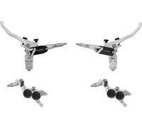 Hope Set de Freins à Disque av+arr Tech 4 E4 avec Conduite en Acier Flex gris Satz (VR + HR)