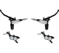 Hope Set de Freins à Disque av+arr Tech 4 E4 avec Conduite en Acier Flex gris Satz (VR + HR)