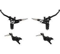 Hope Set de Freins à Disque av+arr Tech 4 E4 avec Conduite en Acier Flex noir Satz (VR + HR)