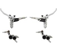 Hope Set de Freins à Disque av+arr Tech 4 V4 avec Conduite en Acier Flex gris Satz (VR + HR)