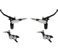 Hope Set de Freins à Disque av+arr Tech 4 V4 avec Conduite en Acier Flex gris Satz (VR + HR)