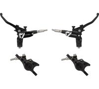 Hope Set de Freins à Disque av+arr Tech 4 X2 avec Conduite en Acier Flex noir Satz (VR + HR)