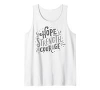Hope Strength Courage, survivants de l'asthme, Guerriers, Hommes, Femmes et Enfants Débardeur