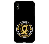 Hope Support Childhood Cancer Warriors Ruban doré Sensibilisation Coque pour iPhone XS Max