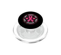 Hope Support Love Cure Courage Cancer du Sein PopSockets PopGrip pour MagSafe