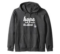 Hope Will Never Be Silent - Citation Rainbow Proud March Unity Sweat à Capuche