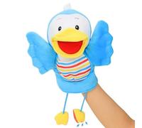 Hopearl Marionnette en peluche en forme d'oiseau avec bouche ouverte mobile pour jeu imaginatif, jeu de rôle, jouet interactif pour théâtre d'histoires, cadeau pour enfants, bleu, 40,5 cm