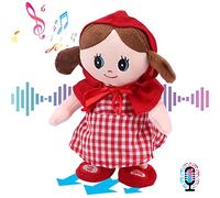 Hopearl Poupée Parlante et Chantante Qui Répète et Marche, Peluche Interactive Électrique - Cadeau pour Enfants, 20 cm