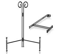 HOPEME Lot de 2 présentoirs noirs de 20,3 cm avec charnière pliante, chevalet robuste pour assiette, image, plat, cadre photo et œuvre d'art